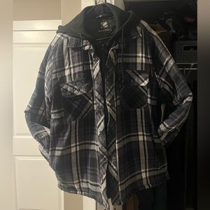 Men’s plaid hoodie/jacket size medium
